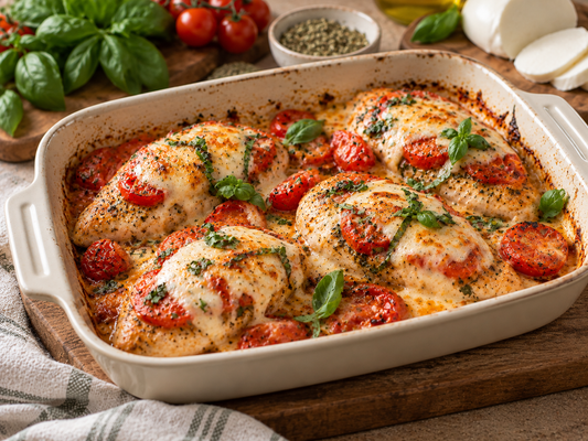 Filets de poulet gratinés tomate & mozzarella